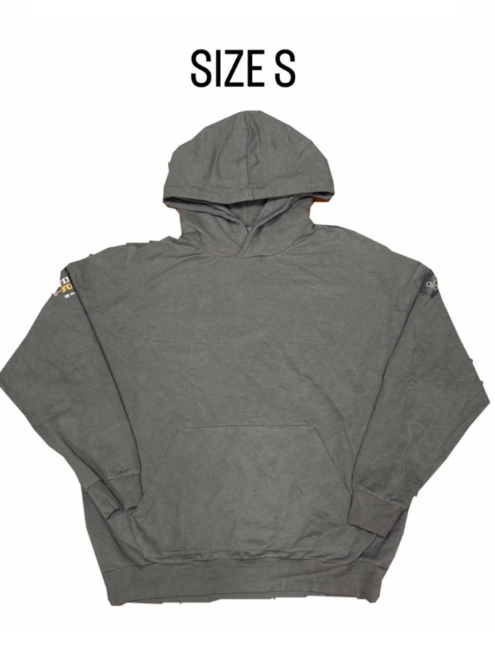 Alo Yoga Grey Oversized Pullover Hoodie Size Small.